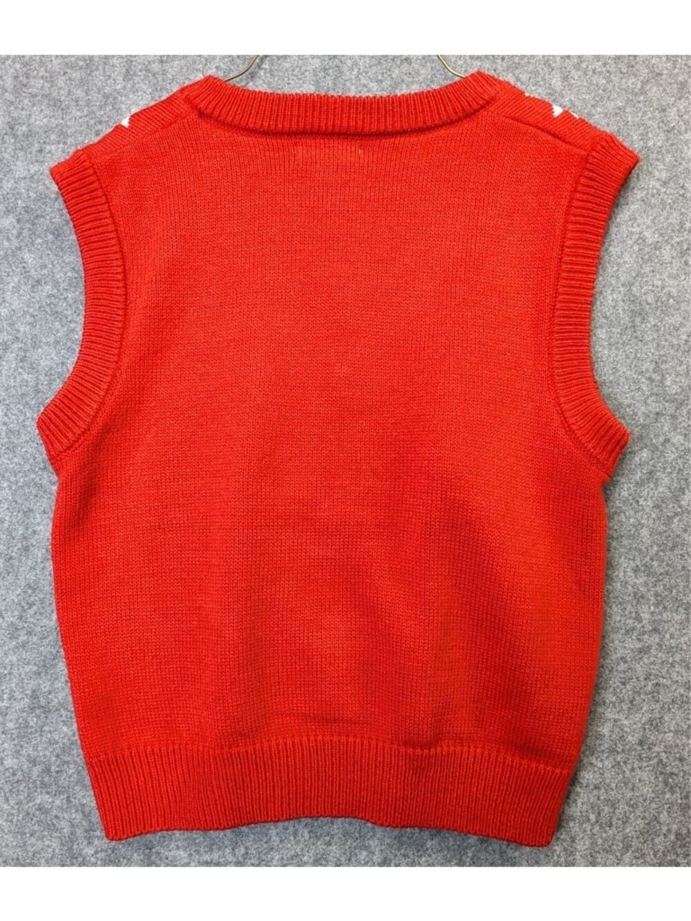 Christmas Llama Womens Medium Sweater Vest Funny Ugly Red Poof New York - Picture 5 of 7